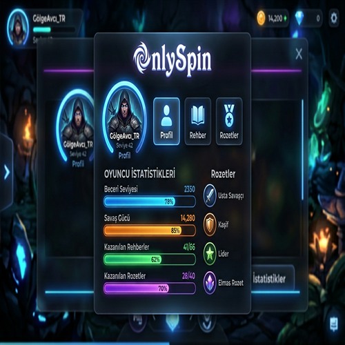 OnlySpin oyun rehberi oyuncu profil görseli